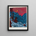 Winter Landscape Painting in Moonlight - Ernst Ludwig Kirchner — framed artwork on a wall