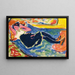 Femme aux bas noirs La Grande Grete - Ernst Ludwig Kirchner — framed artwork on a wall