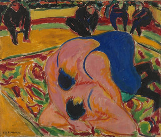 Wrestlers in a Circus - Ernst Ludwig Kirchner — artwork view