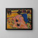 Wrestlers in a Circus - Ernst Ludwig Kirchner — framed artwork on a wall