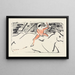 Cavalier de cirque sur un cheval blanc - Ernst Ludwig Kirchner — framed artwork on a wall