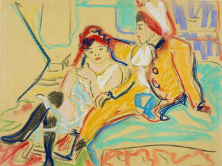 Two girls on a sofa - Ernst Ludwig Kirchner — artwork view