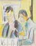 Two Men at the Table - Ernst Ludwig Kirchner — artwork view