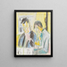 Two Men at the Table - Ernst Ludwig Kirchner — framed artwork on a wall