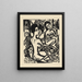 Deux femmes nues dans la forêt - Ernst Ludwig Kirchner — framed artwork on a wall