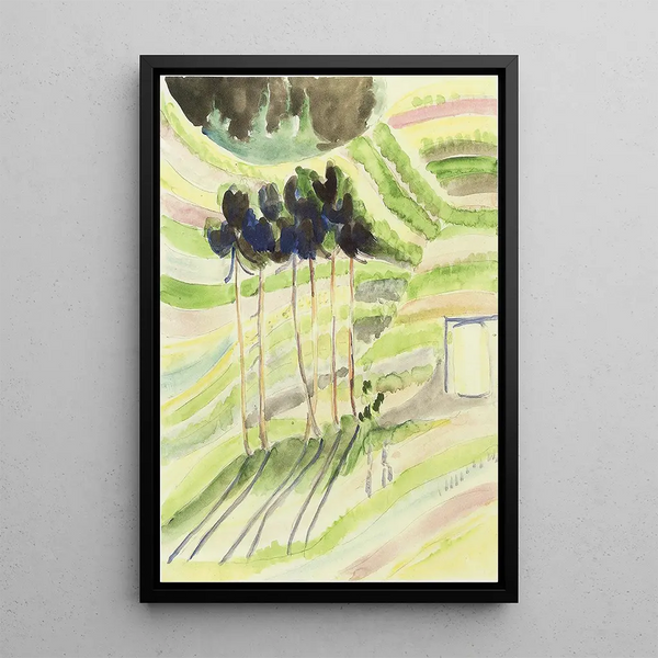 Trees - Ernst Ludwig Kirchner — framed artwork on a wall