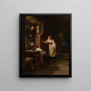 The Court - Ernst Meisel — framed artwork on a wall