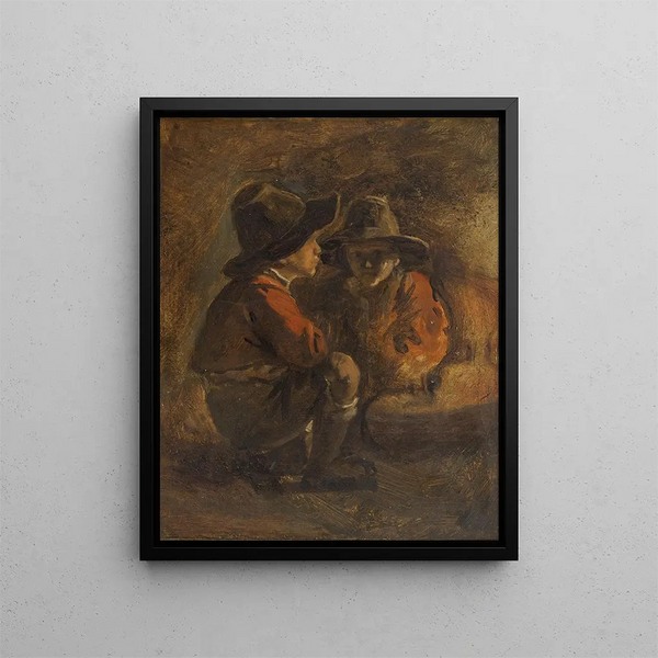 Two Italian Boys - Ernst Meyer — framed artwork on a wall