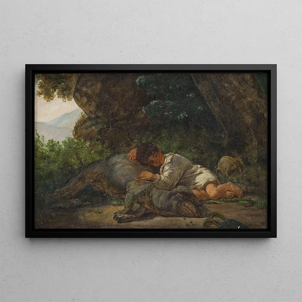 Two friends - Ernst Meyer — framed artwork on a wall