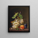Still life with grapes - Ernst Moritz Gustav Tettelbach — framed artwork on a wall