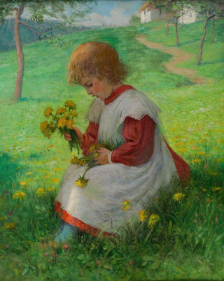 Girl with a Dandelion - Ernst Payer — artwork view