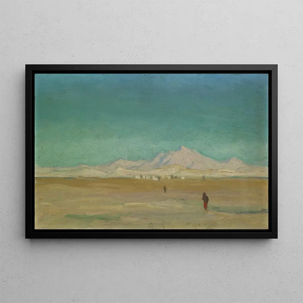 Landscape Painting of Algeria - Ernst Schiess — framed artwork on a wall