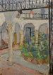 Cour à arcades dans une maison espagnole - Ernst Schiess — artwork view