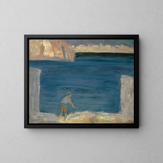 the Palma de Majorque port - Ernst Schiess — framed artwork on a wall