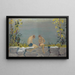 Boys bathing on a wall by a lake - Ernst Schiess — framed artwork on a wall