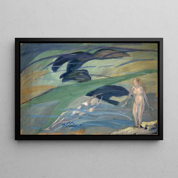 Bathers - Ernst Schiess — framed artwork on a wall