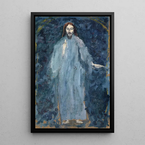 Christ bénissant - Ernst Schiess — framed artwork on a wall