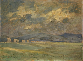 Countryside with distant aqueduct - Ernst Schiess — artwork view