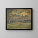 Countryside with distant aqueduct - Ernst Schiess — framed artwork on a wall