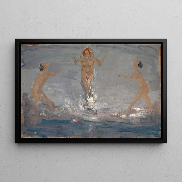 Danse eurhythmique en mer - Ernst Schiess — framed artwork on a wall