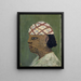 Head of a woman from Sudan - Ernst Schiess — framed artwork on a wall