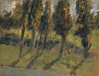 Autumn Trees by a Stream - Ernst Schiess — artwork view
