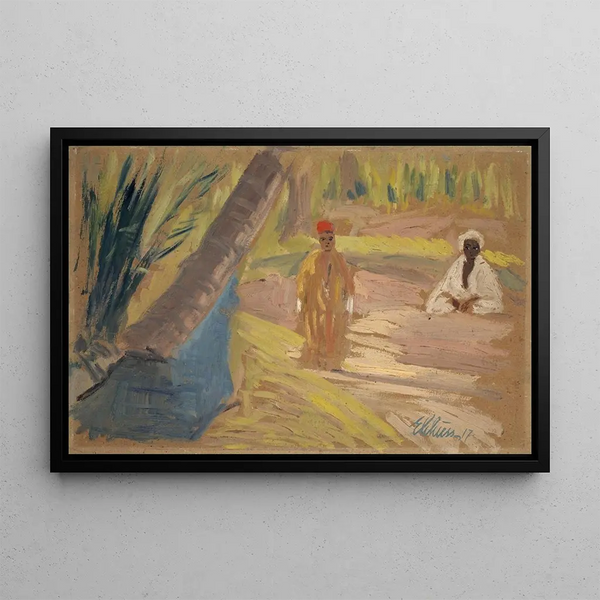 In the Oasis - Ernst Schiess — framed artwork on a wall