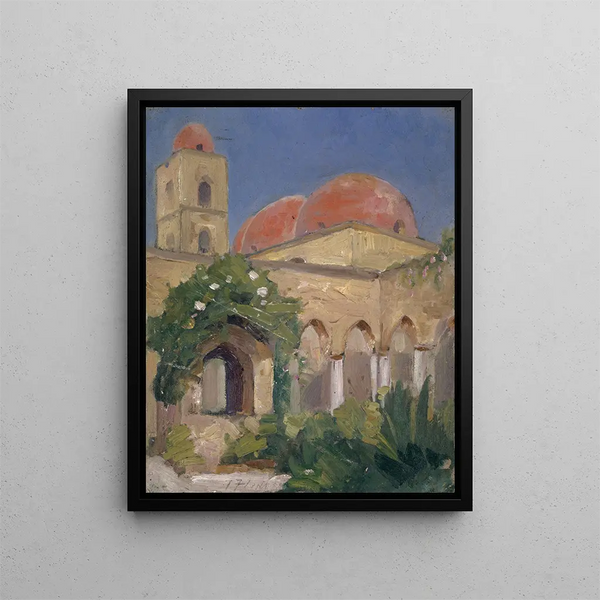 Croix de Saint-Jean des Ermites à Palerme - Ernst Schiess — framed artwork on a wall