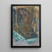 Waves in a Rock Fissure - Ernst Schiess — framed artwork on a wall