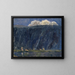 Mountain lake with nude figures - Ernst Schiess — framed artwork on a wall