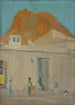 Mountain with a castle on a Spanish city - Ernst Schiess — artwork view