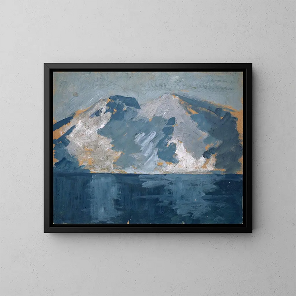 Mountain Coast Painting - Ernst Schiess — framed artwork on a wall