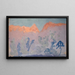 Mountains at Sunset - Ernst Schiess — framed artwork on a wall