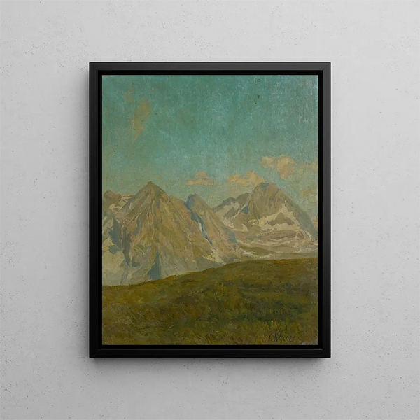 Mountains - Ernst Schiess — framed artwork on a wall