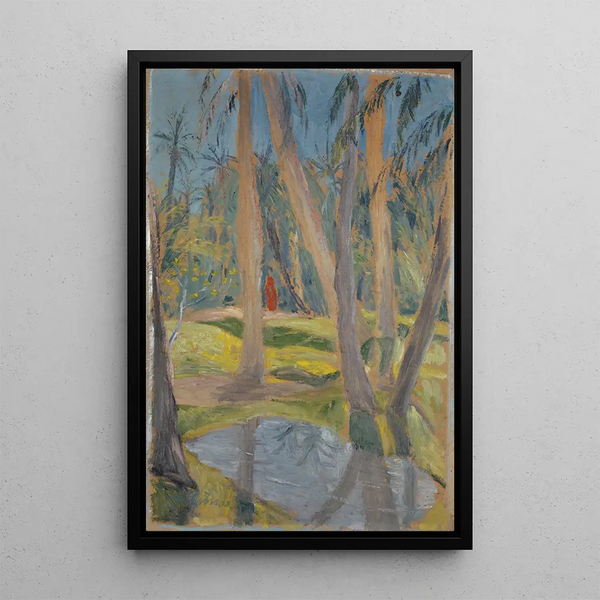 Palm Grove Painting - Ernst Schiess — framed artwork on a wall