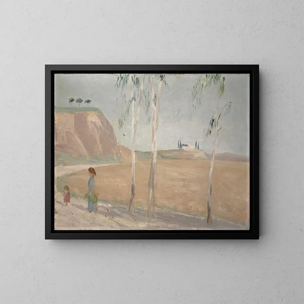 Roman Landscape Painting - Ernst Schiess — framed artwork on a wall