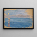 Sunset over a bay by the sea - Ernst Schiess — framed artwork on a wall