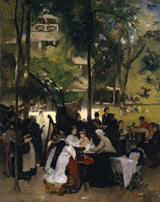 The Chinese tower in the English garden of Munich - Ernst Schiess — artwork view