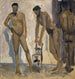 Three Black Nude Men - Ernst Schiess — artwork view