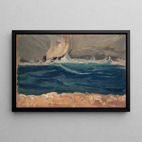 Vague déferlante - Ernst Schiess — framed artwork on a wall