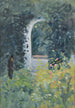 Woman in a Rose Garden - Ernst Schiess — artwork view