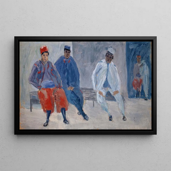Zouaves Painting - Ernst Schiess — framed artwork on a wall
