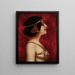 Salomé, woman in profile in Jugendstil oriental costume - Ernst Seidl — framed artwork on a wall