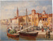 Italian port painting - Ernst Stache — artwork view