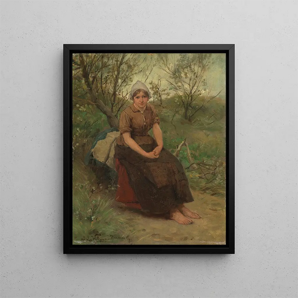 Woman of Zandvoort - Ernst Witkamp — framed artwork on a wall
