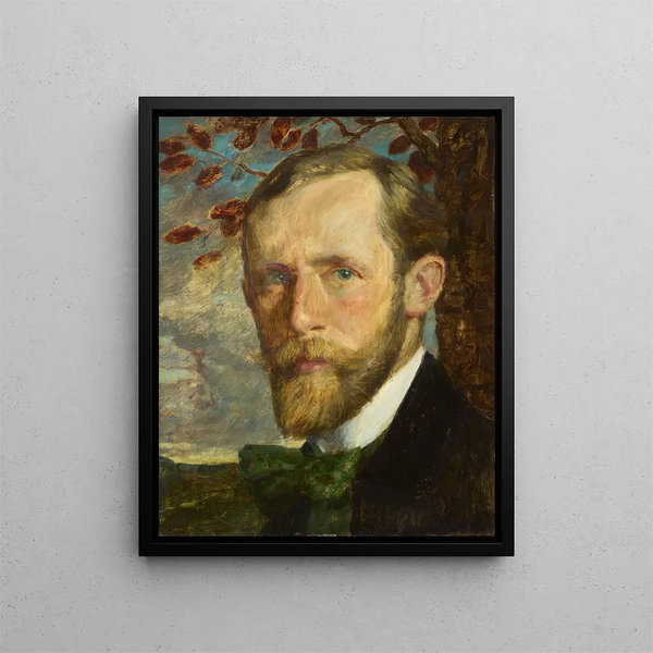 Self-portrait Painting - Ernst Würtenberger — framed artwork on a wall