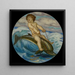 Érote chevauchant un dauphin - Franz von Stuck — framed artwork on a wall