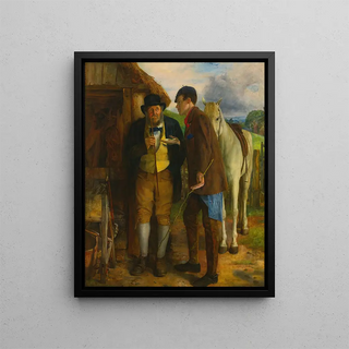 A Question of Money - Erskine Nicol — framed artwork on a wall