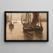 Boats in the Port - Erwin Carl Wilhelm Günther — framed artwork on a wall
