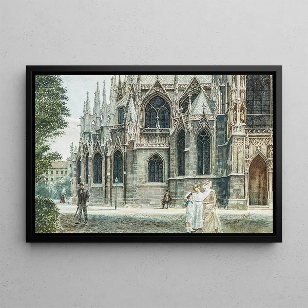 Behind the votive church - Erwin Pendl — framed artwork on a wall